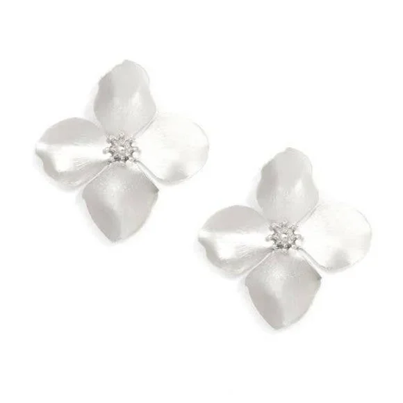 🌼 Matte 18k Gold-Plated Garden Party Statement Earring • Choose Silver or Gold! - Picture 3 of 4